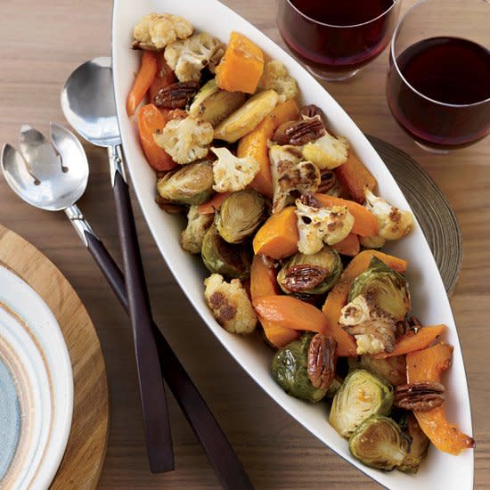 Maple-Ginger-Roasted Vegetables with Pecans