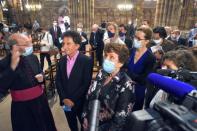 <p>Roselyne Bachelot et Jack Lang visitent la cathédrale Notre-Dame de Strasbourg.</p>