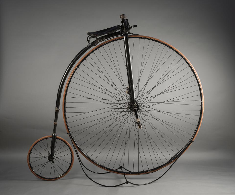 See “Bicycles: Technology the Changes the World” on display at the Henry Morrison Flagler Museum now through Dec. 17. The exhibition includes rarities such as this 60-inch Columbia Expert Bicycle from 1887.