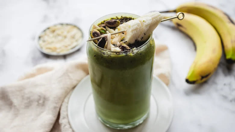 Plant-based matcha smoothie