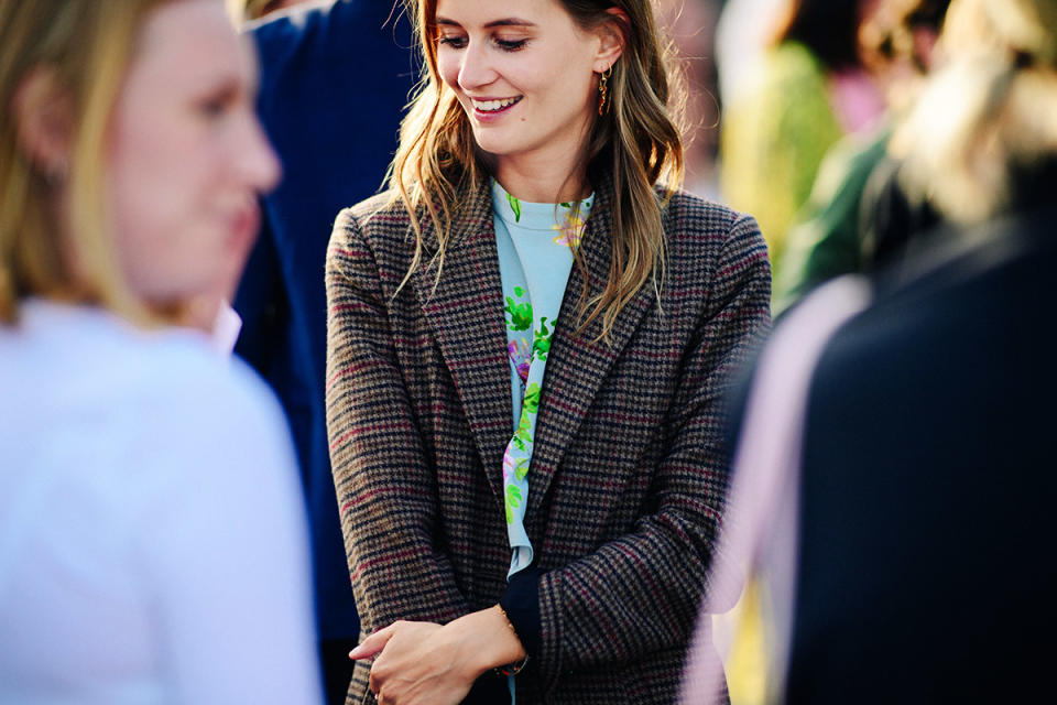 <p>Offset a masculine blazer with delicate earrings and a floral-print blouse.</p> <h4>Adam Katz Sinding</h4> <p> <strong>Related Articles</strong> <ul> <li><a rel="nofollow noopener" href="http://thezoereport.com/fashion/style-tips/box-of-style-ways-to-wear-cape-trend/?utm_source=yahoo&utm_medium=syndication" target="_blank" data-ylk="slk:The Key Styling Piece Your Wardrobe Needs;elm:context_link;itc:0;sec:content-canvas" class="link ">The Key Styling Piece Your Wardrobe Needs</a></li><li><a rel="nofollow noopener" href="http://thezoereport.com/entertainment/celebrities/taylor-swift-vmas-look-what-you-made-me-do-music-video-premiere-music/?utm_source=yahoo&utm_medium=syndication" target="_blank" data-ylk="slk:The New Taylor Swift Is Here—And We've Never Seen Her Like This Before;elm:context_link;itc:0;sec:content-canvas" class="link ">The New Taylor Swift Is Here—And We've Never Seen Her Like This Before</a></li><li><a rel="nofollow noopener" href="http://thezoereport.com/entertainment/celebrities/beyonce-jay-z-twins-names/?utm_source=yahoo&utm_medium=syndication" target="_blank" data-ylk="slk:Now We Know How Beyonce's Twins Got Their Names;elm:context_link;itc:0;sec:content-canvas" class="link ">Now We Know How Beyonce's Twins Got Their Names</a></li> </ul> </p>