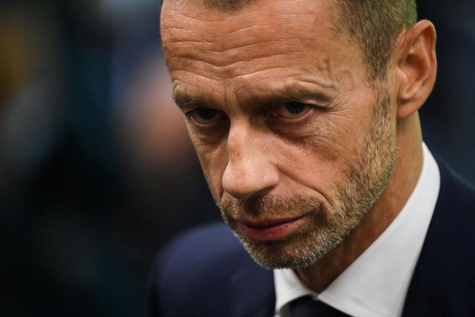 Uefa President Aleksander Ceferin initially reacted strongly to the Super League’s emergence (POOL/AFP via Getty Images)