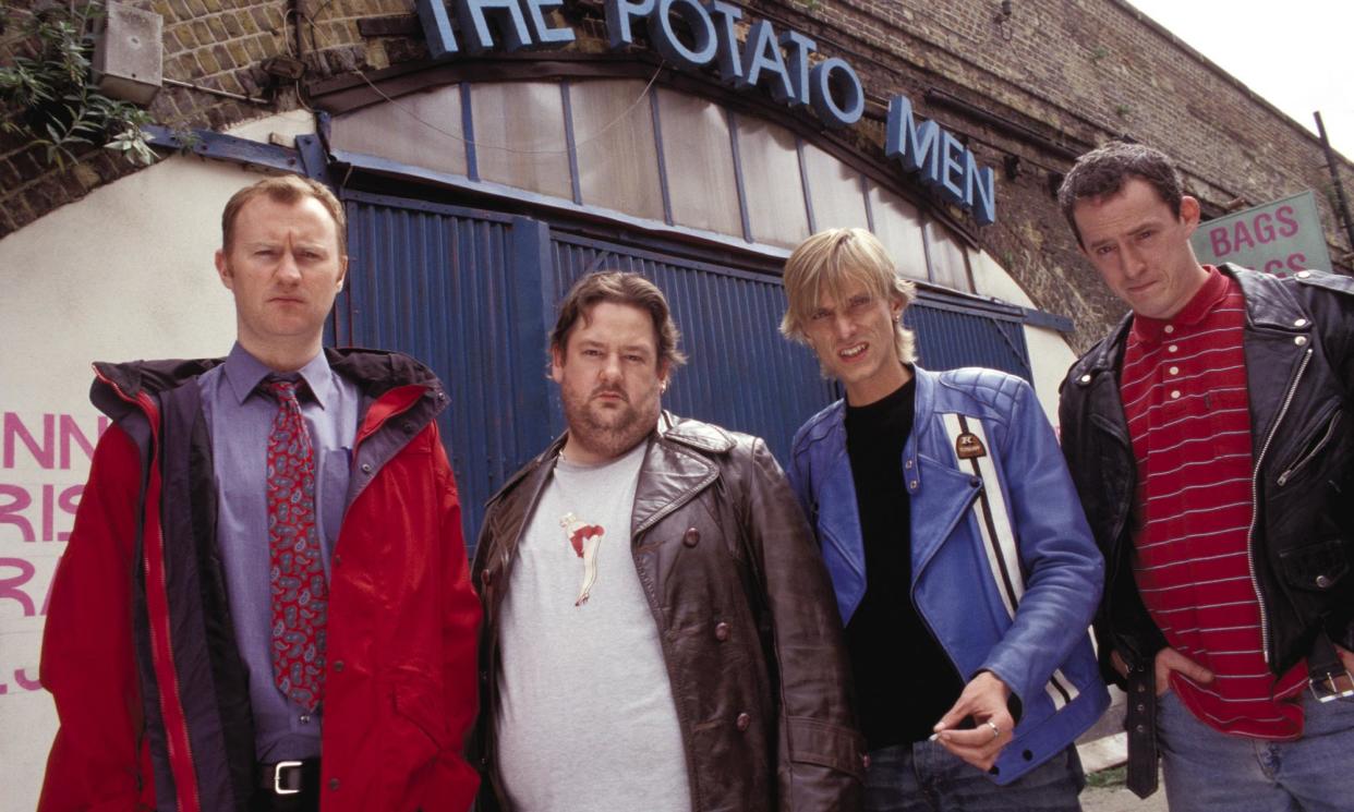 <span>Mark Gatiss, Johnny Vegas, Mackenzie Crook and Dominic Coleman in Sex Lives of the Potato Men.</span><span>Photograph: The Kobal Collection</span>