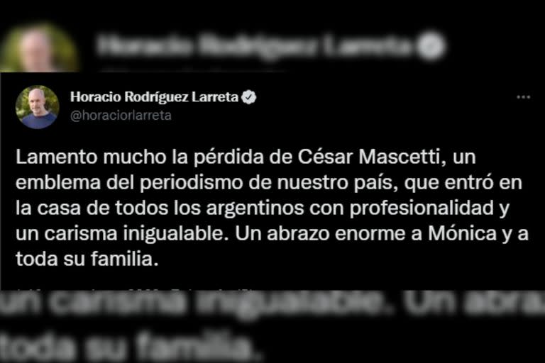 Horacio Rodríguez Larreta despido a César Mascetti (Captura Twitter)