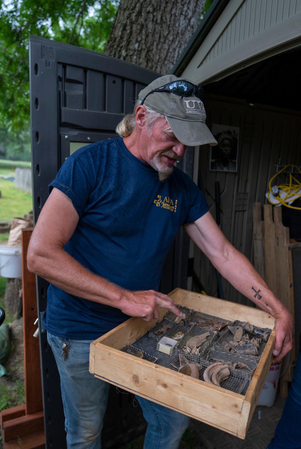 Lee McBee and his team sorted through hundreds of years of soil looking for colonial-era artifacts that could tell more about the lives of Angela and others who lived and worked at Captain William Pierce's home.