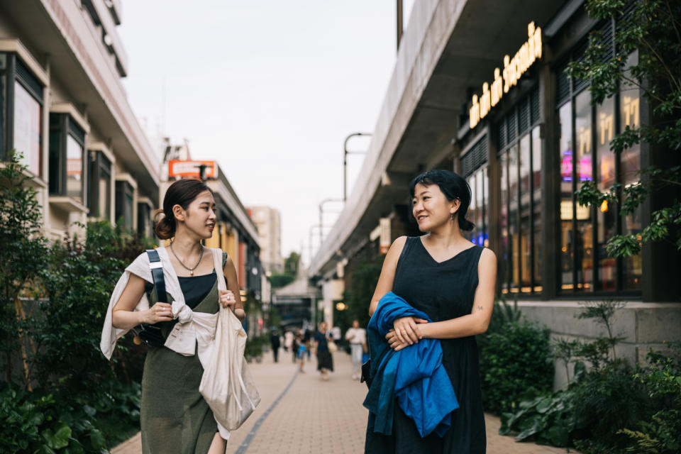 women walking