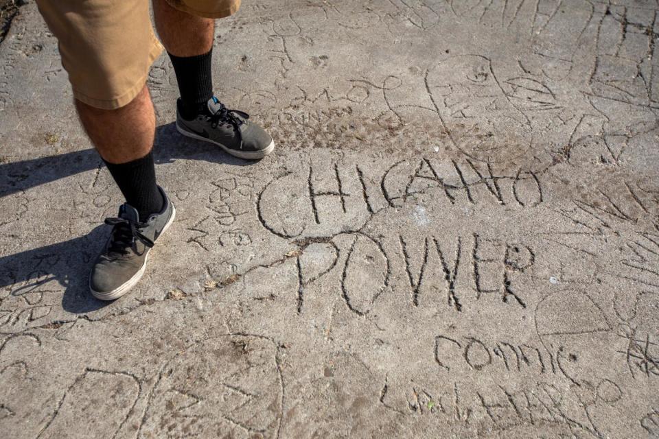 Michael Montenegro, 33, standing in Ortega Park