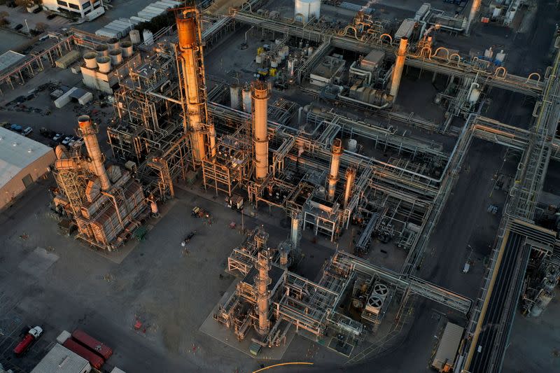 FILE PHOTO: Aerial view of Phillips 66 Company's Los Angeles Refinery in Carson, California
