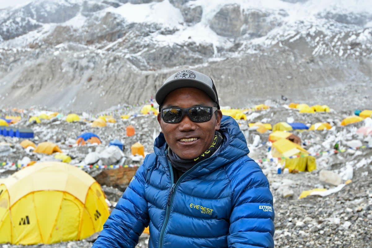 File: Nepal’s mountaineer Kami Rita Sherpa poses for a picture in 2021 (AFP via Getty Images)