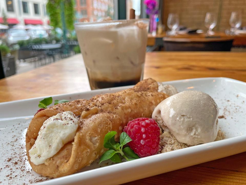 The dessert course at Onesto's four-course Castle & Key Cocktail Dinner on Sept. 19 will feature a cannoli with malted mascarpone, house ricotta and amaretto gelato paired with a white Russian made with Castle & Key's Sacred Spring Vodka, Kahlua, and half and half.