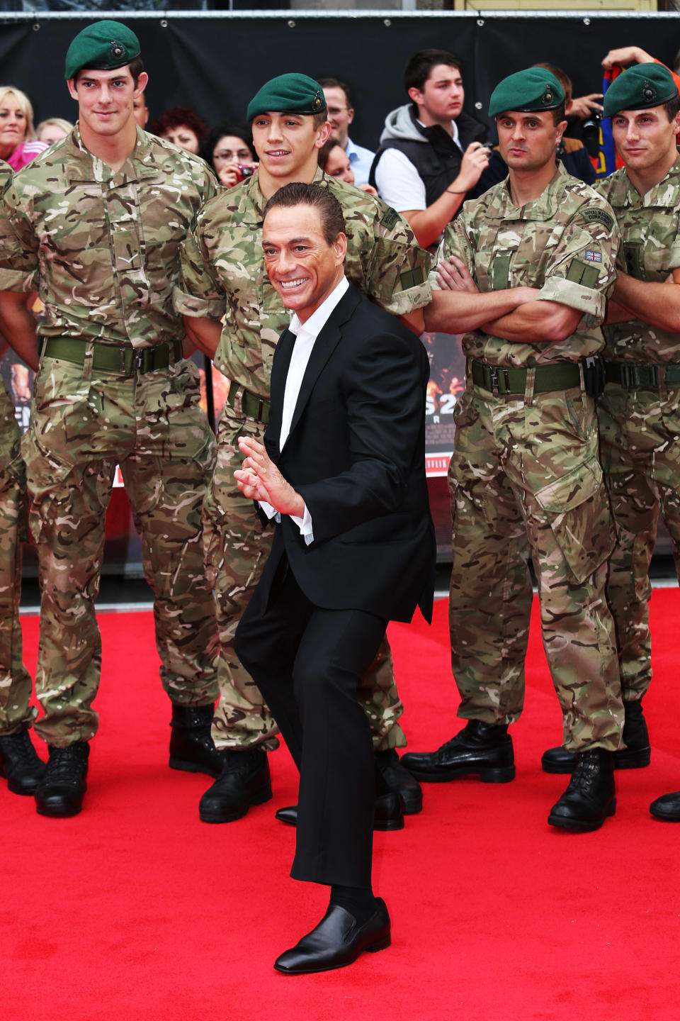 Jean-Claude Van Damme attends the London premiere "The Expendables 2" on August 13, 2012.