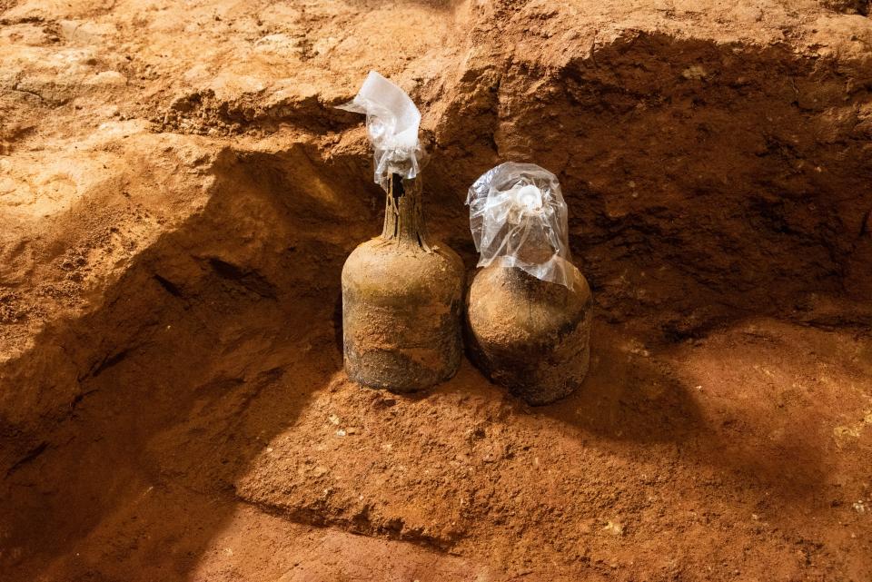 The bottles were originally uncovered in November 2023, but weren't fully excavated until March 22, 2024.