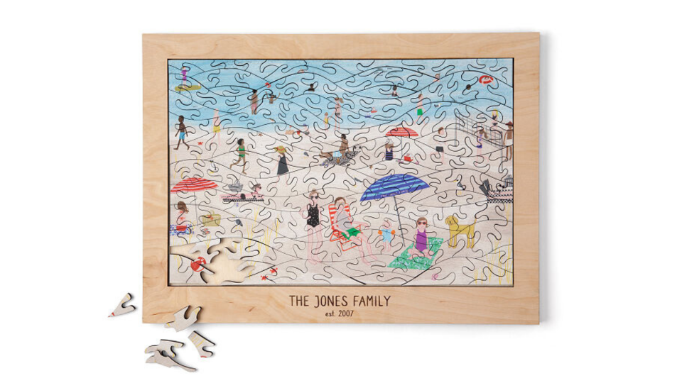 Best personalized gifts: At the Beach Personalized Family Puzzle