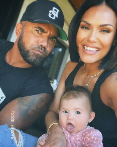 <p>Jesiree Dizon Instagram</p> Shemar Moore and Jesiree Dizon with their daughter Frankie.