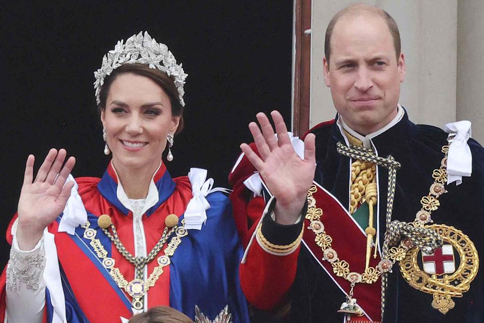 Neil Mockford/Getty Kate Middleton and Prince William at the coronation on May 6, 2023