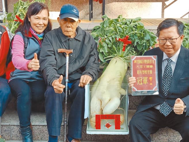 楊梅區農會慶祝農民節舉辦大菜王競賽。（呂筱蟬攝）