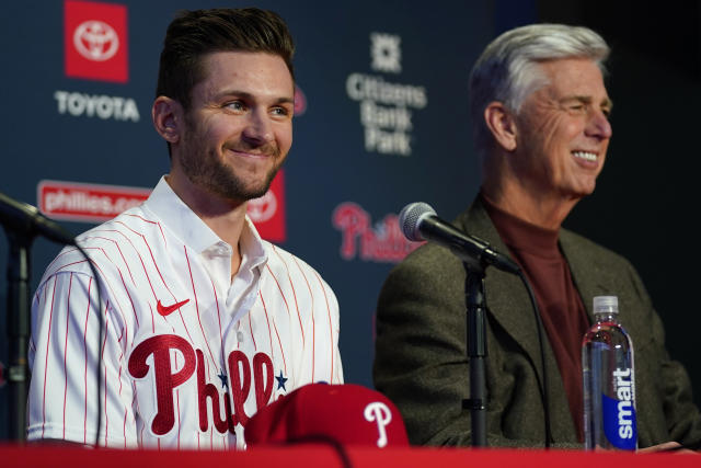 Philadelphia Phillies' Trea Turner plays during a baseball game, Wednesday,  May 10, 2023, in Philadelphia. (AP Photo/Matt Slocum Stock Photo - Alamy