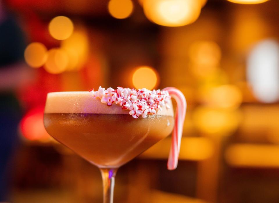 The Polar Express-o-tini is one of the specialty cocktails offered in December at Kapow Noodle Bar locations.