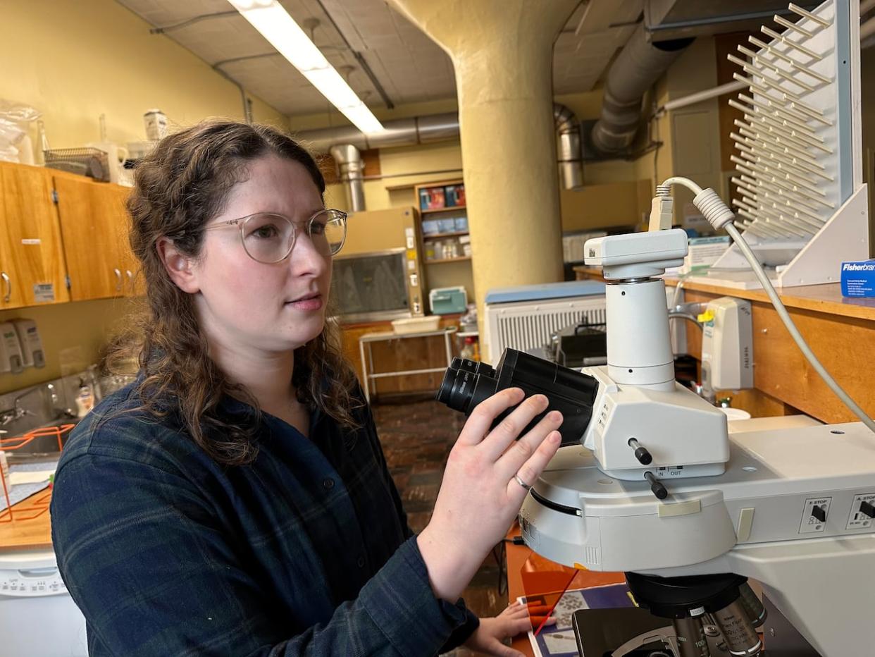 Lindsay Johnston, a PhD student at Dalhousie University's faculty of civil and resource engineering, is shown on Tuesday, Feb. 13, 2024. (Richard Cuthbertson/CBC - image credit)