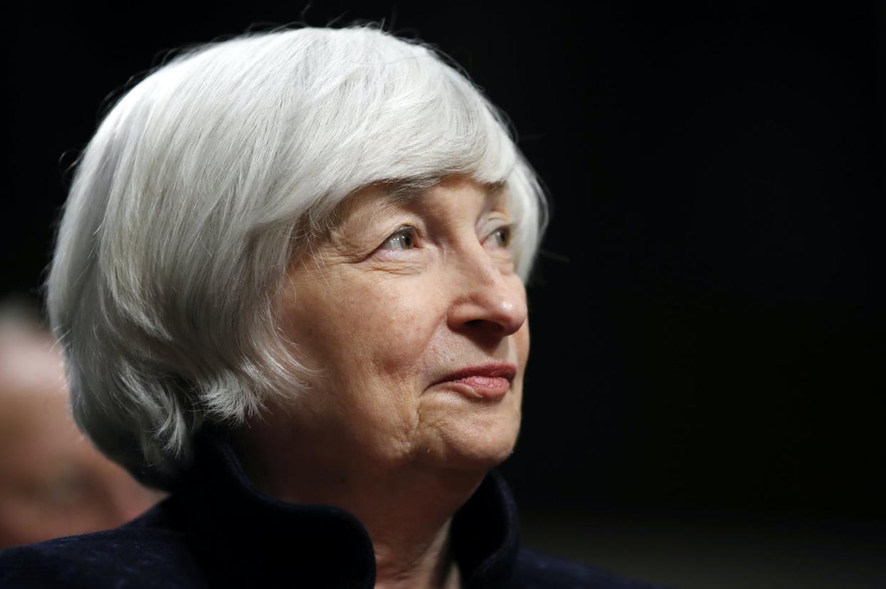 <span class="caption">Former Federal Reserve Chair <span class="caas-xray-inline-tooltip"><span class="caas-xray-inline caas-xray-entity caas-xray-pill rapid-nonanchor-lt" data-entity-id="Janet_Yellen" data-ylk="cid:Janet_Yellen;pos:1;elmt:wiki;sec:pill-inline-entity;elm:pill-inline-text;itc:1;cat:OfficeHolder;" tabindex="0" aria-haspopup="dialog"><a href="https://search.yahoo.com/search?p=Janet%20Yellen" data-i13n="cid:Janet_Yellen;pos:1;elmt:wiki;sec:pill-inline-entity;elm:pill-inline-text;itc:1;cat:OfficeHolder;" tabindex="-1" data-ylk="slk:Janet Yellen;cid:Janet_Yellen;pos:1;elmt:wiki;sec:pill-inline-entity;elm:pill-inline-text;itc:1;cat:OfficeHolder;" class="link ">Janet Yellen</a></span></span>'s confirmation hearing for U.S. Treasury secretary was held Jan. 19.</span> <span class="attribution"><a class="link " href="https://newsroom.ap.org/detail/FederalReserve/82e3c5eb8ac543dda3726db9ab3c6a0c/photo" rel="nofollow noopener" target="_blank" data-ylk="slk:AP Photo/Jacquelyn Martin;elm:context_link;itc:0;sec:content-canvas">AP Photo/Jacquelyn Martin</a></span>