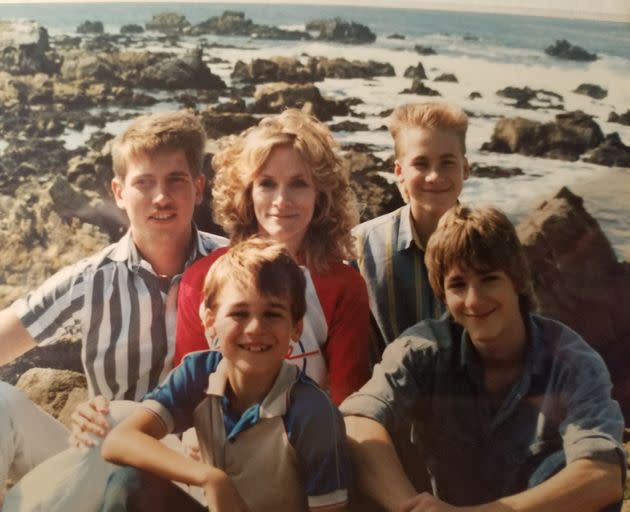 “She was conservative, but created connections with people who weren’t, which defies the way so many of us live today, which is, sadly, in our own silos,” Black said of his mother, Anne Bisch (center). (Photo: Courtesy of HBO)