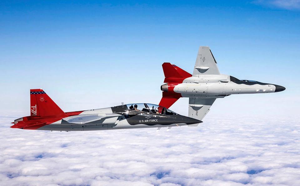 The new USAF T-7A Red Hawk trainer. (Credit: Boeing)