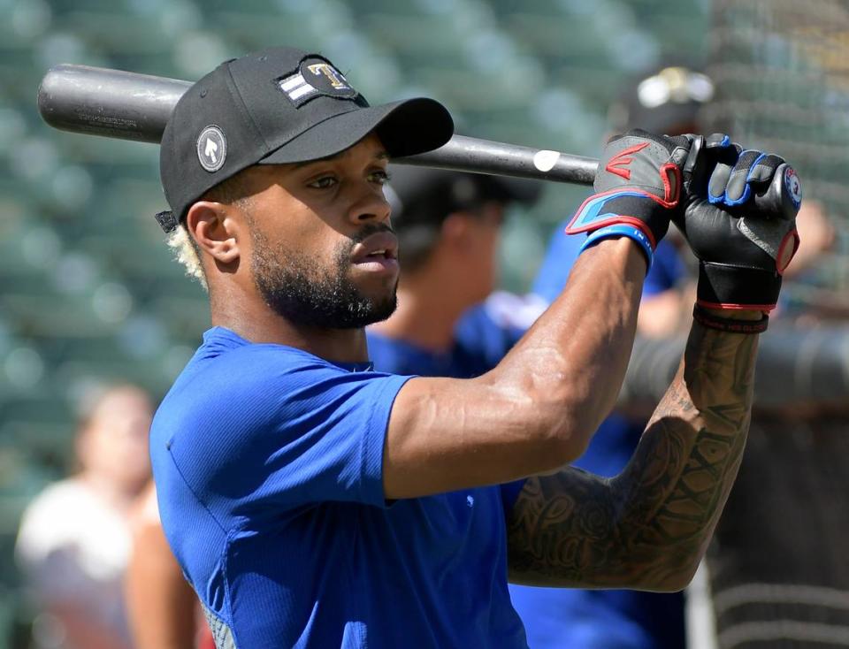 Delino DeShields was stuck in a 3-for-46 slump that dropped his batting average to .204 before the Rangers optioned him to Triple-A Round Rock.