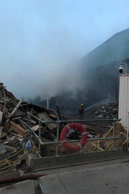 Fire: Crews worked at the scene for over four hours (London Fire Brigade)