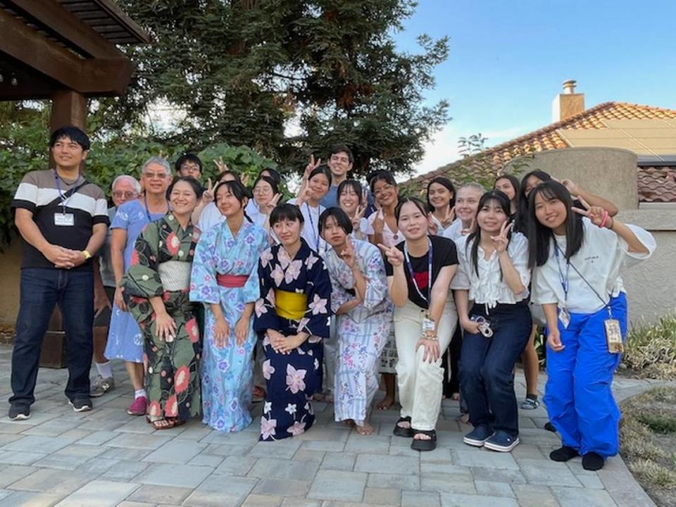 Japanese students from Kurume in Modesto during the exchange program in summer 2023.