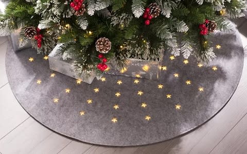 LED Lights Christmas Tree Skirt - Credit: Wayfair
