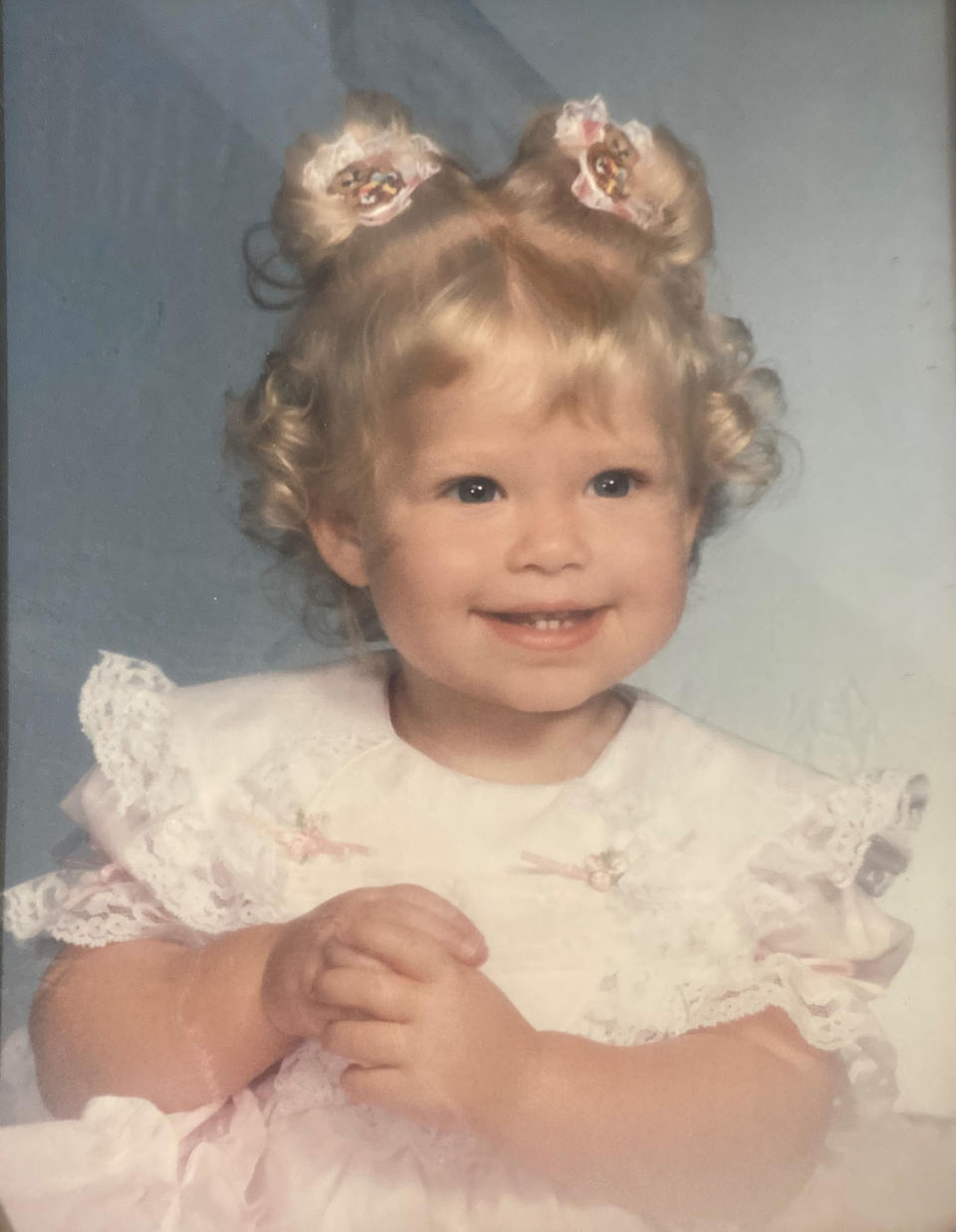 A baby picture of Jessica, who found out, after 30 years, that her dad was not her biological father. (Courtesy the Harvey family)