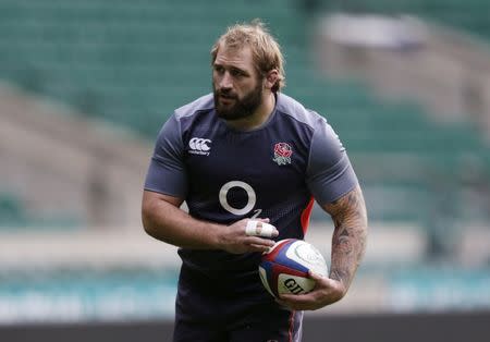 Britain Rugby Union - England Training - Twickenham Stadium - 18/11/16 England's Joe Marler during training Action Images via Reuters / Henry Browne Livepic