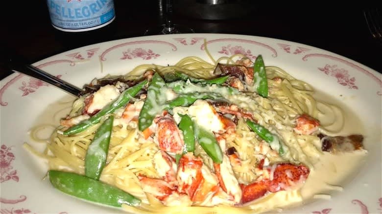 Lobster Spaghetti Carbonara on plate