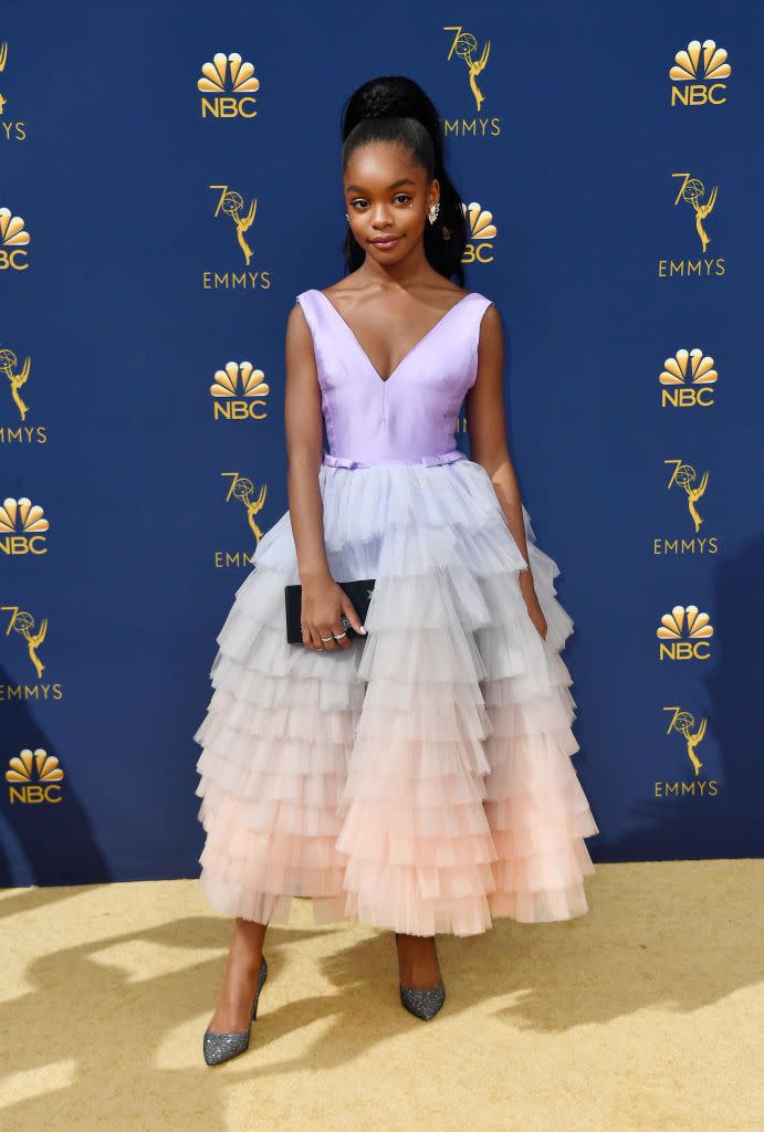 <p>Sure, the <a rel="nofollow noopener" href="https://www.goodhousekeeping.com/life/entertainment/g23291117/emmy-awards-red-carpet-2018/" target="_blank" data-ylk="slk:2018 Emmys red carpet;elm:context_link;itc:0;sec:content-canvas" class="link ">2018 Emmys red carpet</a> was filled with A-list celebrities outfitted in stunning designer outfits, but the real style highlights, in our opinions, were the youngest stars of the evening, making a name for themselves one wonderful fashion choice at a time. </p>