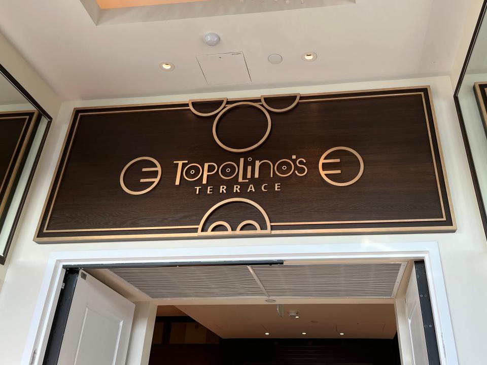 entrance to topolino's terrace at disney's riviera resort