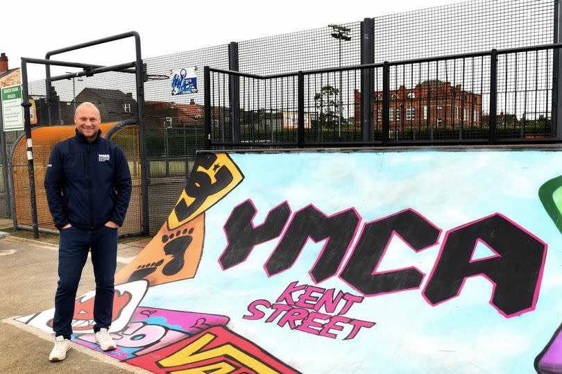 YMCA Humber's Rob Baty, delighted with the refurbished Kent Street skate park, Grimsby