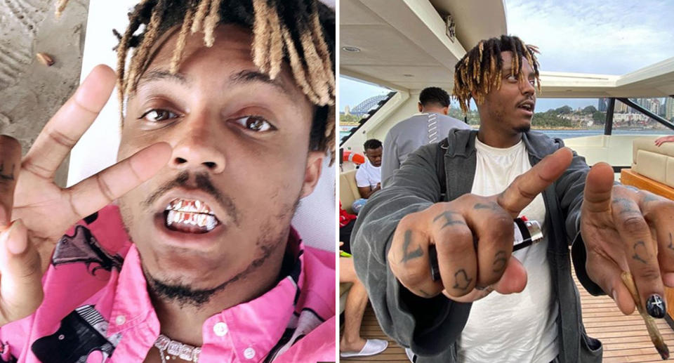 Juice Wrld in photos shared to Instagram previous to his death at Chicago airport after having a seizure.