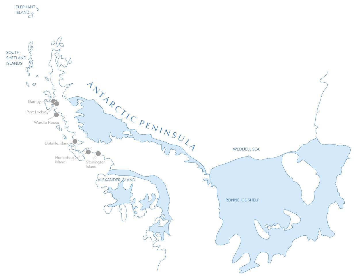 Antarctic Peninsula Map