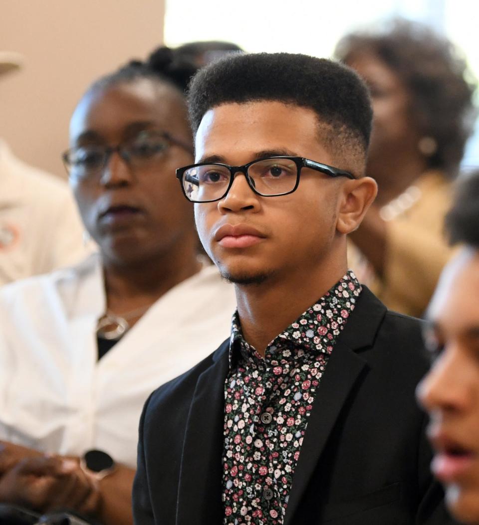 Isaiah Henry, a Titusville High student who is dual enrolled at Eastern Florida State College, was one of the speakers. A National Voting Registration Day press conference was held at the Harry T. And Harriette V. Moore Memorial Park and Museum, located in Mims. The Faith in Florida event included several speakers and young people registering to vote. 