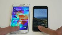 Samsung Galaxy S5 iPhone 5S Fingerprint Side by side