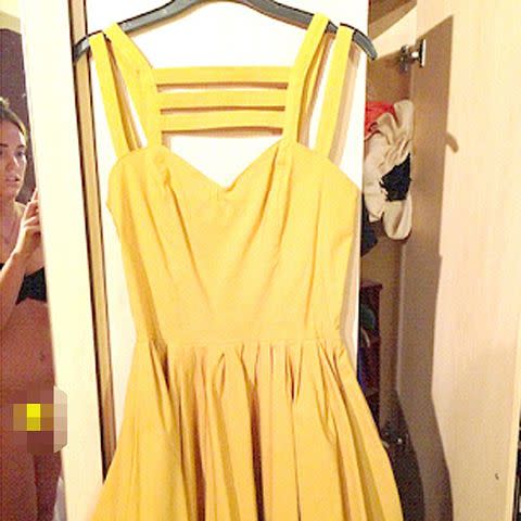 #ebayyellowskaterdress (Credit: eBay)