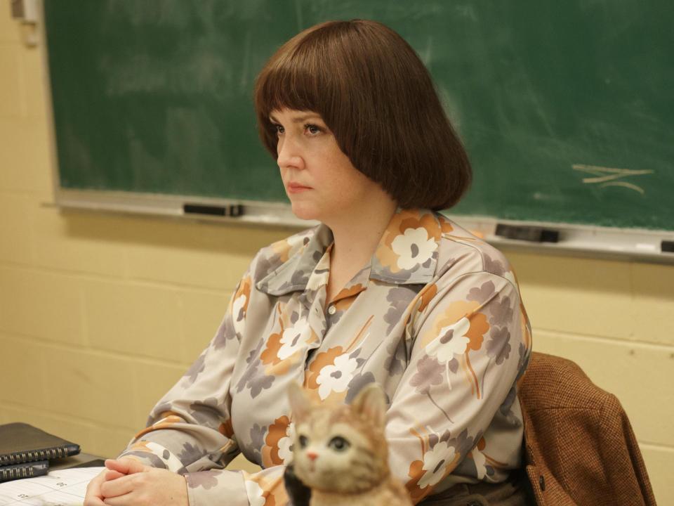 Betty (Melanie Lynskey) surveys her classroom during an episode of Hulu's "Candy."