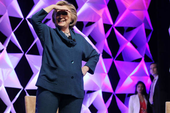 Hillary Clinton Addresses Recycling Industries Trade Conference In Las Vegas