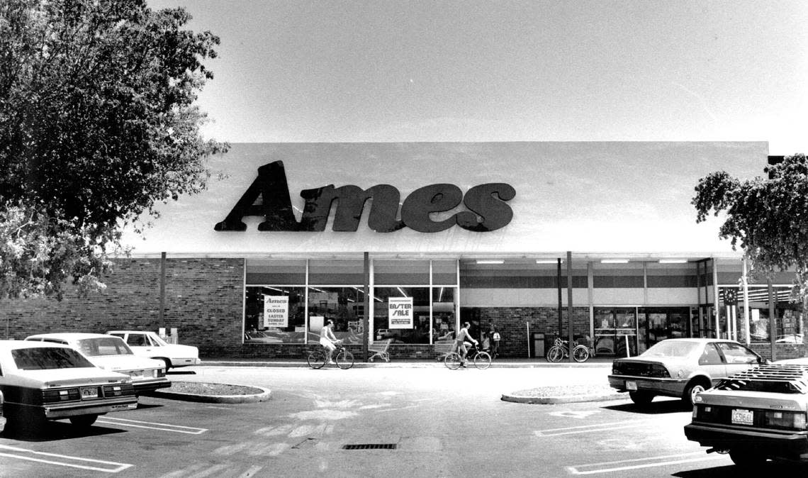 An Ames department store in 1990 in a former Zayre. Now both are gone.