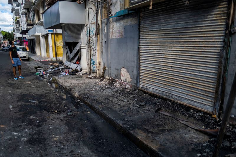 French police reinforcements monitor unrest over COVID restrictions in Guadeloupe