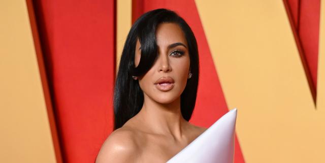 Kim Kardashian channels Jessica Rabbit with eye-covering peek-a-bangs