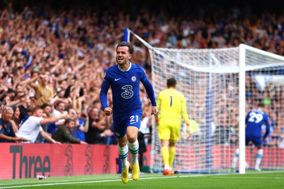 Ben Chilwell celebrates scoring Chelsea’s equaliser (Getty Images)