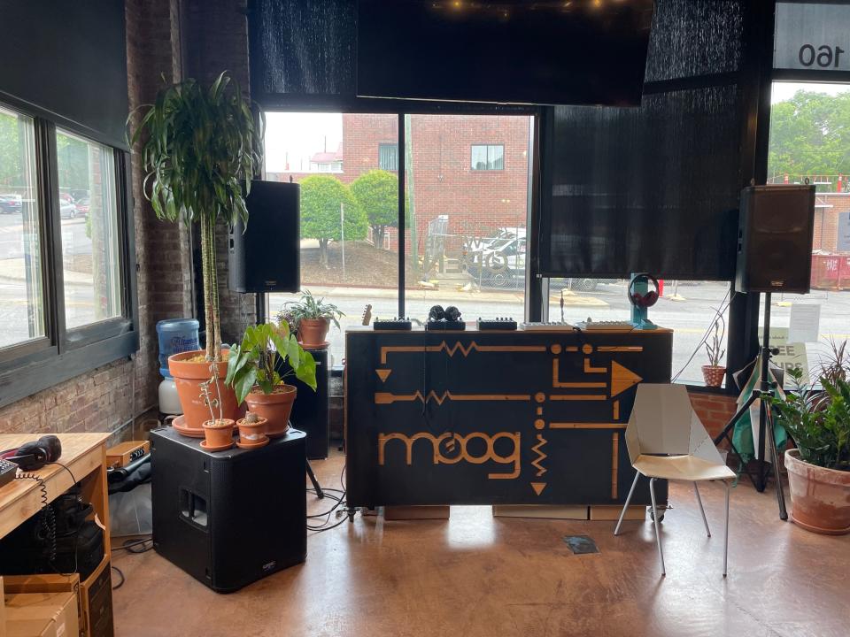 Inside Moog in Asheville.