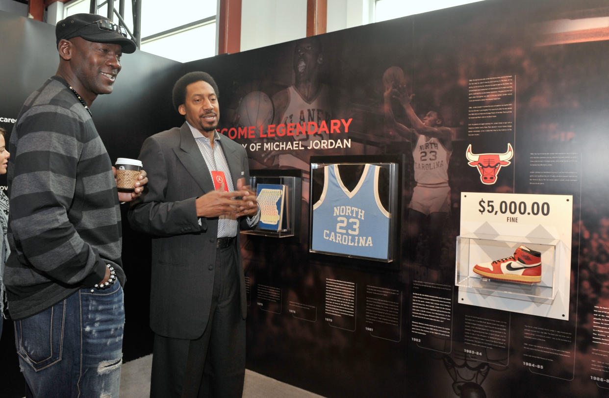 Michael Jordan attends a Jordan Brand exhibit in Dallas in February 2010. (Getty Images)