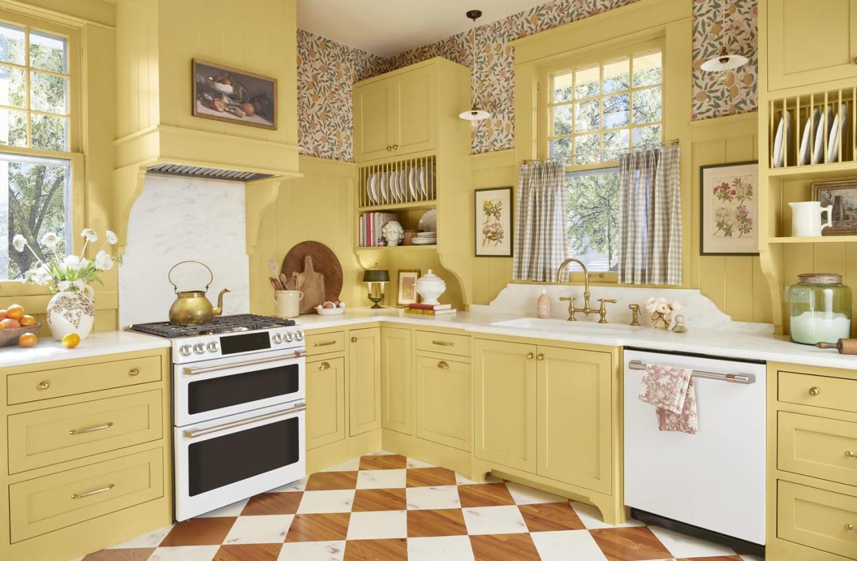 yellow kitchen